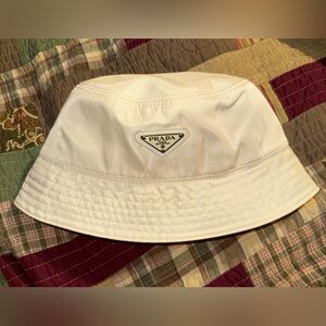 Prada Milano white/Cream Bucket Hat